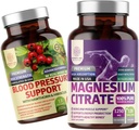 Številka ena prehrana N1N Premium magnezijev citrat [1250mg] in podpora za krvni tlak [13 Močne sestavine z Hawthorn & Hibiscus], 2 paket