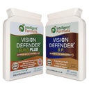 Vision Defender A.M.D. Plus & BP Eye Care Bundle – Napredni dodatki za oči z AREDS2 (Lutein, Zeaksantin, Vitamin C & E, baker, cink), Plus Meso-Zeaksantin, borovnica, Pine Bark. Izdelano v Združenem kraljestvu