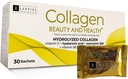Hidroliziran kolagen peptidi 30 puder paketi z vitaminom C (1000mg) & hialuronska kislina, ki podpira lase, kožo, nohti in sklepi, oranžna aroma, 30 Serving
