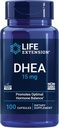 Life Extension DHEA 15 mg – Hormonska dopolnila za ravnotežje, spomin, mišično maso in gostoto kosti, zdrav spolni pogon, brez glutena, brez GMO, 100 kapsul