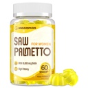 Saw Palmetto za ženske - DHT bloker las Rastni dodatek - 500mg Potentna žaga Palmetto Gumies za lase, kožo, nohti, Dobrote urina - Mango-Pineapple aroma - 60 Gumies