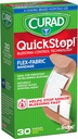 CURAD QuickStop Krvni nadzor Fleksibilne tkanine Bandages, Razvrščene velikosti, 30 Štetje