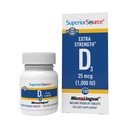 Superior Source Vitamin D3 1000 i.e. - Ponudbe Imunski sistem, Podpora za možgane in živčevje - Aids Kalcijeva absorpcija za zdravje zob in kosti - Bariatrično prijazno - 100 Podjezičnih raztopitev tablete