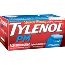 Tylenol Pm Dodatna moč bolečina Reliever + pomoč v spanju, 225 kapsul (1 pakiranje)