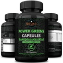 Super Greens - Podpora imunskemu sistemu - 500 mg 120 veganskih kapsul - Superhrana za dnevni obnovitveni odmerek - Zdrava mešanica ketov z Acai, Wheatgrass, Guarana, Klorella, Laneno seme, Matcha, Maca - by NextGenu