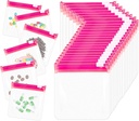 24 Pcs potovalne tablete tablete tablete vrečke vrečke za večkratno uporabo Zippered Medicine vrečka Set Self Tealing Clear Plastic Medicine Organizator z diapozitiv zaklep vrečke za tablete majhne predmete shranjevanje, roza