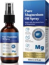 Čisti topično magnezijevo olje Spray, Magnezij Spray za noge, 100%, Hitra absorpcija - Naravni vir z močno mešanico eteričnih olj, Replenish Body- 2.02 fl oz