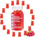 Magnezij Glycinate Gumies 400mg,Magnezij l-Threonate 200mg Gummie,Kelirani Magnezij in Kalijev kompleks dodatek za podporo pomnilnik,Mood in spanje,(60 Magnezij Gumies,Raspberry Flavor)