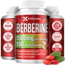 Premium Berberine dodatek, 150 Kapsule – 50 dni dobave, 1500mg Berberine na strežbo, Berberine HCI, Izdelano iz 100% čistih in naravnih sestavin, Non-GMO, Gluten-free.