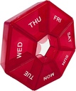 Red Daily tablet organizator - 7 dan, 1 čas na dan, potovalne tablete