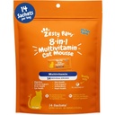 Zesty Paws 8-in-1 Multivitaminski Cat Vitamini in dodatki Mousse - Cat Vitamini za notranje mačke - Zdrava obravnava Stiskajte za črevesje, Imuno, srce, kožo in plašč podporo - Chicken 14ct
