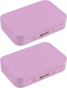 2 PCS tablete Box z ogledalom, Prenosni 3 Compartment Medicine tablete Organizator, Cute majhne tablete primeru dopolnilni organizator tablete Imetnik za Purse potovanja (Pink)