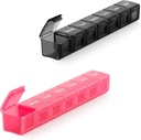 2 Pack Extra velike tablete Organizator, Sukuos tedenske tablete škatle, tablete primeru, Medicina Organizator za vitamine, ribje olje ali dodatki