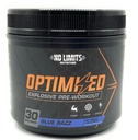 "Optimizirani" modri Razz Predworkout Powder / Masivne črpalke / povečanje mišične mase, moč in fokus / Beta alanin + L-citrulin + betain brezvodni + kreatin + kofein brezvodni / 30 strežnikov