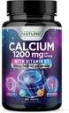 Kalcij 1200 mg z vitaminom D3 za najboljšo absorpcijo - Advanced Bone Support, 1200 mg kalcijev karbonat & 1600 i.e. vitamin D3, počasno sproščanje za imuno podporo, enostavno požiranje, 60 tablet