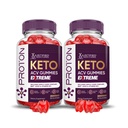 Upravičeni laboratoriji (2 Pack Proton Protein Keto ACV Gummies Extreme 2000MG Proton Keto Gummies Apple Cider Viner Oblikovan z Granit Beet Juice v prahu B12 Vegan Non GSO 120 Gummies