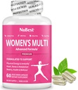 Multivitaminski za ženske s 39 ključnimi hranili, esencialnimi vitamini, minerali, pohotno kozjo travo, Maco, divjim jamom, rdečim oblivom, brusnicami, argininom, zeliščnim dodatkom 60 veganskih kapsul 