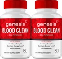 Genesis Blood Clean Kapsule - Napredna formula dodatek za največjo moč - naravni čistilec krvnih žil, GenesisBlood Clean Pastillas Pregledi (2 paket)