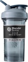 BlenderBottle Shaker serija Pro kot nalašč za proteinske pretrese in pred vadbo, 24-ounce, polno barvno siva