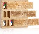 Hushee Wood Tedenske tablete Organizator 3 krat na dan 7 dan Velika medicina Box Imetnik dnevno Medicina Primer Vitamin Dispenser Sorter Ribje olje Vsebniki za tedenske dodatke Potovanja na prostem