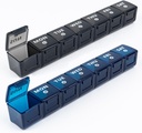 2-Pack teden velike tablete Organizator za potovanje, 7 dan tablete škatle in organizator, velike dele tablete primeru AM PM,14 dan XL zdravila Organizator Dispenser za ribje olje, vitamin imetnik dodatka