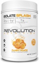 Prehrana v revoluciji, Isolatna splash, Clear Whey Protein Powder, Juice-Type Protein, Candy Flavour, Collagen, 24g beljakovin na Scoop, Zero Sugar, 817g, 23 Serving (Candy Peach, 1,8 Pound)
