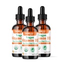 LIKVIDHEALTH Vitamin D3 4000 i.e., USDA Organski vitamin D Tekoče kapljice za odrasle in otroke, Veganski vitamin D za podporo imunskega sistema, zdravje kosti, podpora razpoloženju, zdrava koža - Made in USA (3 Pack)