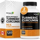 Renew Actives Kurkumin s črnim poprom – 600MG Kurkuminoidi, 100MG kurkuminoidi na 2 kapsuli – Podpira digestijo, zdravje jeter, skupno lajšanje in mobilnost – Izdelano v Kanadi – 120 kapsul