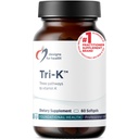 Designs for Health TRI-K - Tri oblike vitamina K + GG, Visoka jakost - 2000mcg Vitamin K1, 500mcg K2 MK-4 - Non-GMO + Gluten Free (60 kapsul)