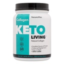 NaturesPlus KetoLiving Natural Collagen, Unflavored - 1,36 lb Tub - Ketogene Beljakovine v prahu - Podpira Imune & Gut Health, skupno mobilnost in lase, kože in nohti - Gluten-free, Non-GMO - 28 Servings