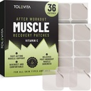 Post Workout mišice recovery obliži z vitaminom C - 36 obliži za aktivno podporo življenjskega sloga, pomaga pomiriti in osvežiti po vadbi, udobno in enostaven za uporabo za moške in ženske