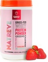 Natreve Whey Protein Powder - 28g Grass-Fed Whey Protein with Aminokisline, probiotiki & kolagen - Brez glutena Jagodna kratka torta, 18 Serving