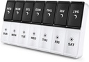 DONYING ekstra velike tablete Organizator 2 krat na dan, XL tedenske tablete Box 2 na dan, AM PM tablete primer, dan noč tablete vsebnik 7 dan, vitaminski primer dvakrat na dan