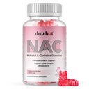 duwhott NAC Gummies 600mg, N Acetil Cysteine dodatek NAC žvečljivi za antioksidate in imunske podpore, pljuč in jeter zdravje, naravna jagoda aroma, 60ct