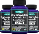 2 v 1 Izboljšana formula: Vitamin B1 z benfotiaminom 500mg, Maščobni topen dodatek vitamina B-1, 500 mg - 120 kapsul (3)