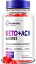 Rize laboratoriji Metabolične rešitve Keto+ACV Gumies za napredno hujšanje, Apple Cider kis, Uradni pregledi (60 Gummies)
