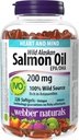 Webber Naturals Divji Aljaški Salmon Oil, 200 Mg, 220-Count