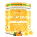 Vitamin B2 Gummies Riboflavin for Men Chewable B2 Vitamins for Adults with B Complex Turmeric Extract for Digestive Comfort,Nervous System Support, Vegan, Sugar-Free, Pineapple Flavor,60 Count