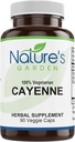 NATURE'S GARDEN ESSENTIALS Cayenne - 90 Veggie Caps z 500mg organsko Cayenne Pepper Powder