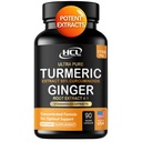 Kurkumin z ingverjem – 1750mg visokopotenzivna formula s 95% standardiziranimi kurkuminoidi in ekstrakt ingverja – črna paprika za izboljšano absorpcijo – 60 veganskih kapsul
