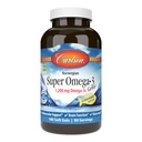 Carlson - Super Omega-3 Gems, 1200 mg Omega-3s, kardiovaskularna podpora, delovanje možganov in vid zdravje, norveščina, 180 mehkih gelov