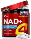 NAD Plus Dodatek 1400mg - NMNH Dodatek Alternative Podpira zdravo staranje kompleks z nikotinamidom Riboside & Gotu Kola, Kolagen - Močna NAD+ Formula za energijo, kožo in kognitivno, 60 kap