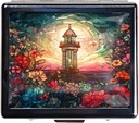 7 dni Chromed svetleče srebrne tablete Organizator z ogledalom v notranjosti ima 8 ločenih predelkov Pravokotnik 7 dni Pill Box primeru tablete (Lighthouse nerjaveče steklo)