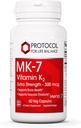 PROTOKOL ZA ŽIVLJENJSKO BILANCE MK-7 Vitamin K2 300mcg - Dodatna moč - VIT K dodatek - MK-7 Vitamin K2 življenjsko ravnovesje - podpora zdravje kosti in žilna elastičnost - ne-GMO & Vegan - 60 Veg kapsule