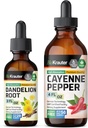 BIO KRAUTER Cayenne Pepper Tinkture 4 Fl. Oz. & Dandelion Tinkture 2 Fl. Oz.