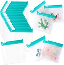 24 Pcs potovalne tablete tablete tablete vrečke vrečke za večkratno uporabo Zippered Medicine vrečka Set Self Tealing Clear Plastic Medicine Organizator s slide zaklepanje od ponedeljka do nedelje tablete Baggies za tablete majhne predmete shranjevanje
