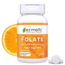 EZ taline Raztopilni Folat 1,667 mcg, L-metilfolat, brez sladkorja, 2-mesečna dobava - 1 pakiranje
