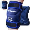 KingPavonini XXL Ledeni zavoj okrog celega kolena po operaciji, velik Repasible Gel Ice Pack za poškodbe, lajšanje bolečine, otekanje, športne poškodbe, 1 paket (modra)