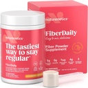 FiberDaily Delicious Fiber Powder - Organic Psyllium Husk, Agave Inulin & Sunfiber® Guar Gum Jagoda limonada pijača, brez sladkorja, topen Fiber, Prebiotic Fiber dodatek, Vegan, 30 Servinges