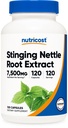Nutricost Sting Nettle Root Extract 7500mg ekvivalentno, 120 Kapsule - vegetarijansko prijazno, ne-GMO, Gluten brezplačno